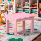 Mesinha Infantil Madeira Maciça 88x67 Rosa Sion Shop Jm