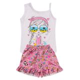 Conjunto Infantil Menina Primavera Branco