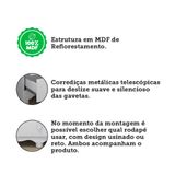 Quarto De Bebê Com Guarda Roupa 3 Portas 3 Gavetas E Berço Mini Cama Nina 100% Mdf Espresso Móveis Branco Brilho