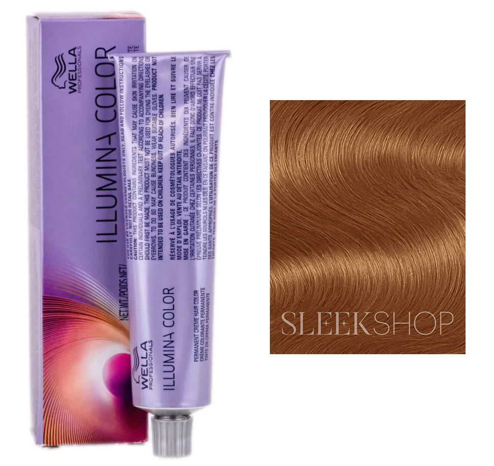 Cor De Cabelo Wella Illumina Cream Dye 7/35 Medium Gold Mahogan