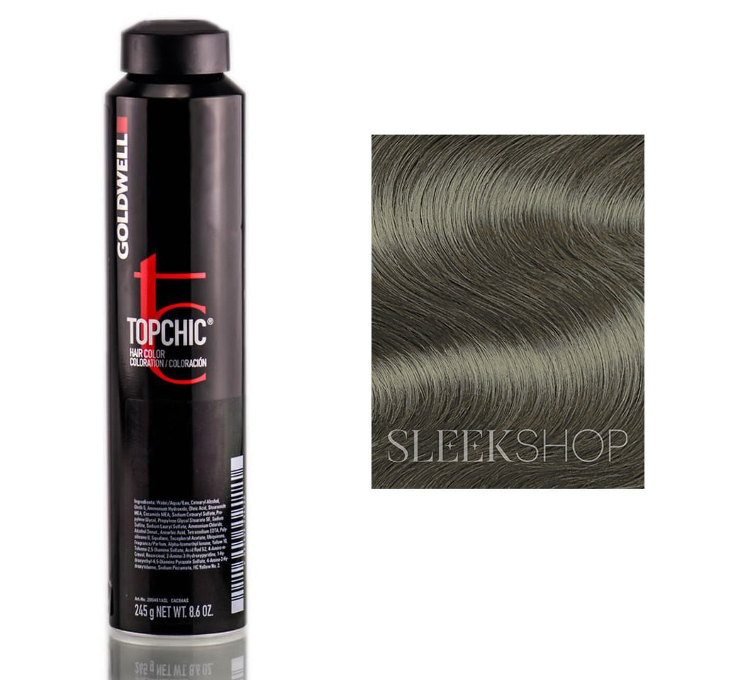 Cor De Cabelo Goldwell Topchic Vasilha De 86 Onças 7sb Prata Bege