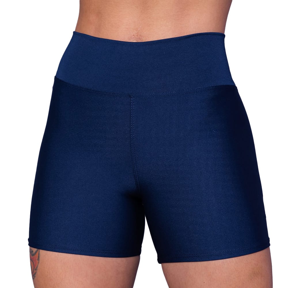 Shorts Academia Feminino Suplex Básico Preto Donna Martins