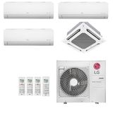 Ar-condicionado Multi Split Inverter Lg 48.000 (3x Evap Hw 9.000 + 1x Evap Cassete 4 Vias 24.000) Quente/frio 220v