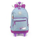Mochila De Carrinho Up4you Verde Com Roxo