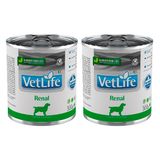 Kit 2 Ração Úmida Vet Life Cães Renal 300g