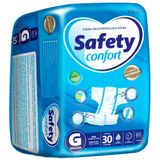 Fralda Geriátrica Safety Confort Tamanho G Com 30 Unidades Descartáveis