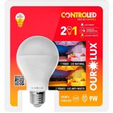 Lampada Inteligente Ourolux Controled 2em1 Luz Branca 9w 6,5k Ou Anti Inseto