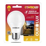 Lampada Inteligente Ourolux Controled Sensor De Luminosidade 9w 2,7k
