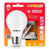 Lampada Inteligente Ourolux Controled Sensor De Presenca 9w 6,5k