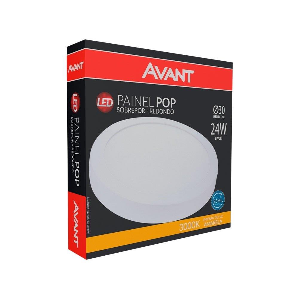 Plafon Painel Led Avant Redondo Sobrepor | 3k, 24w, 30cm, 1680 Lúmens é boa?