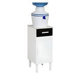 Mini Balcão Cozinha Mdp 15mm 1 Porta 1 Gaveta - Branco/preto