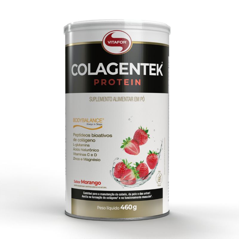 Colagentek Protein Morango Vitafor 460g