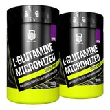 Kit 2x L-glutamina Micronized  300g 100% Pura- Wod Nutrition Sem Sabor