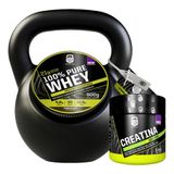 Kit 1x Whey Protein 100% + 1x Creatina 100%  - Wod Nutrition Doce De Leite