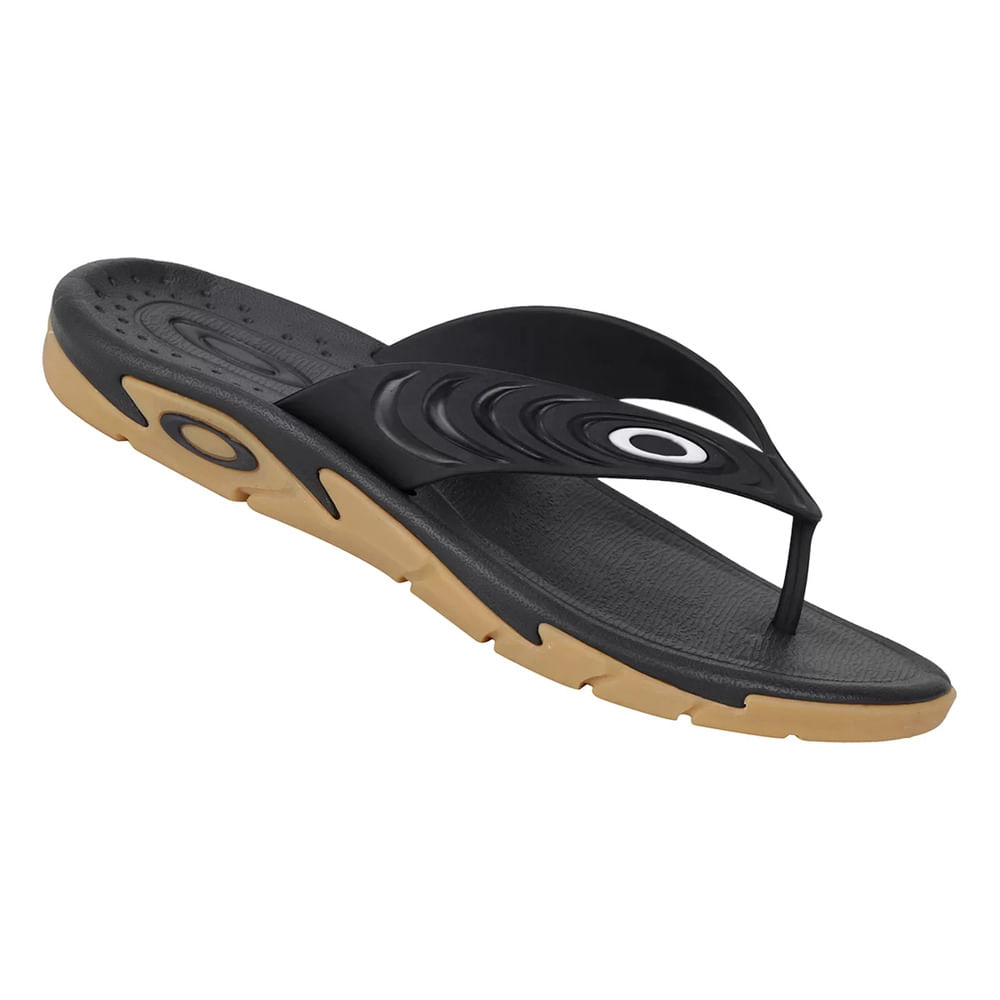 Chinelo Oakley Crowd Preto Marrom-masculino