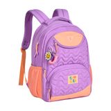 Mochila Luluca Oficial De Costas 17,5 Roxo/laranja Lu24073