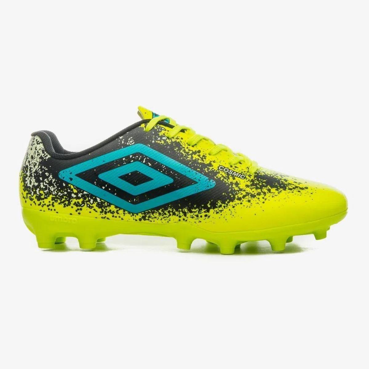 Chuteira Umbro Campo Cosmic Limao/azul/preto 042