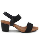 Sandalia Usaflex Elastico Salto Preto 034