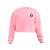 Blusa Cropped Moletom Coruja Feminino Personalizado Com Cintura Descosturado