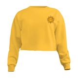 Blusa Cropped Moletom Sol Feminino Personalizado Com Cintura Descosturada