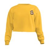 Blusa Cropped Moletom Coruja Feminino Personalizado Com Cintura Descosturado