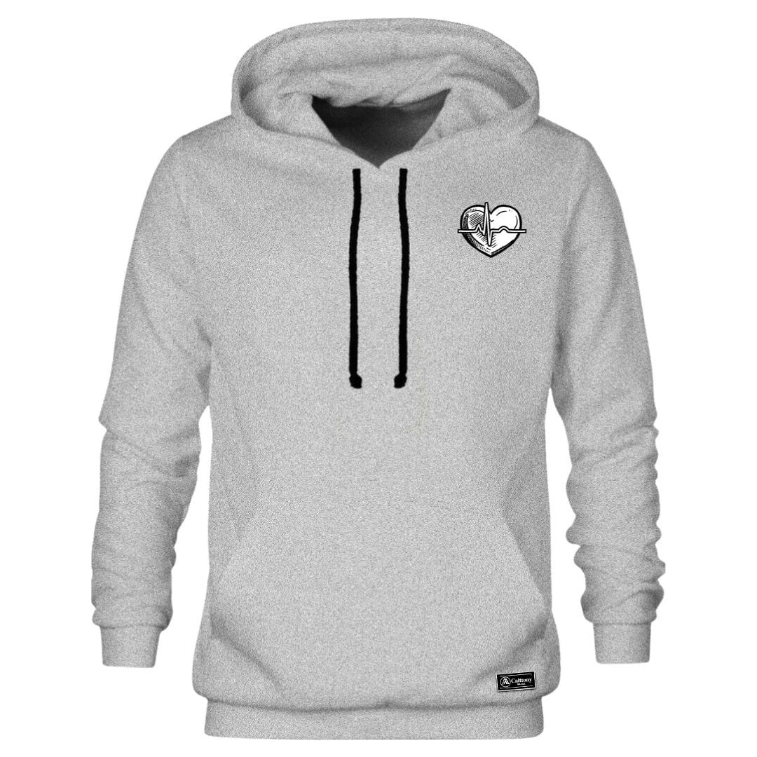 Blusão Moletom Canguru Batimentos Masculino E Feminino Personalizado Com Capuz E Bolso