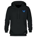 Blusão Moletom Canguru Borboleta Masculino E Feminino Personalizado Com Capuz E Bolso