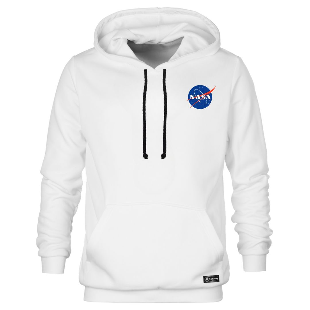 Blusão Moletom Canguru Nasa Masculino E Feminino Personalizado Com Capuz E Bolso