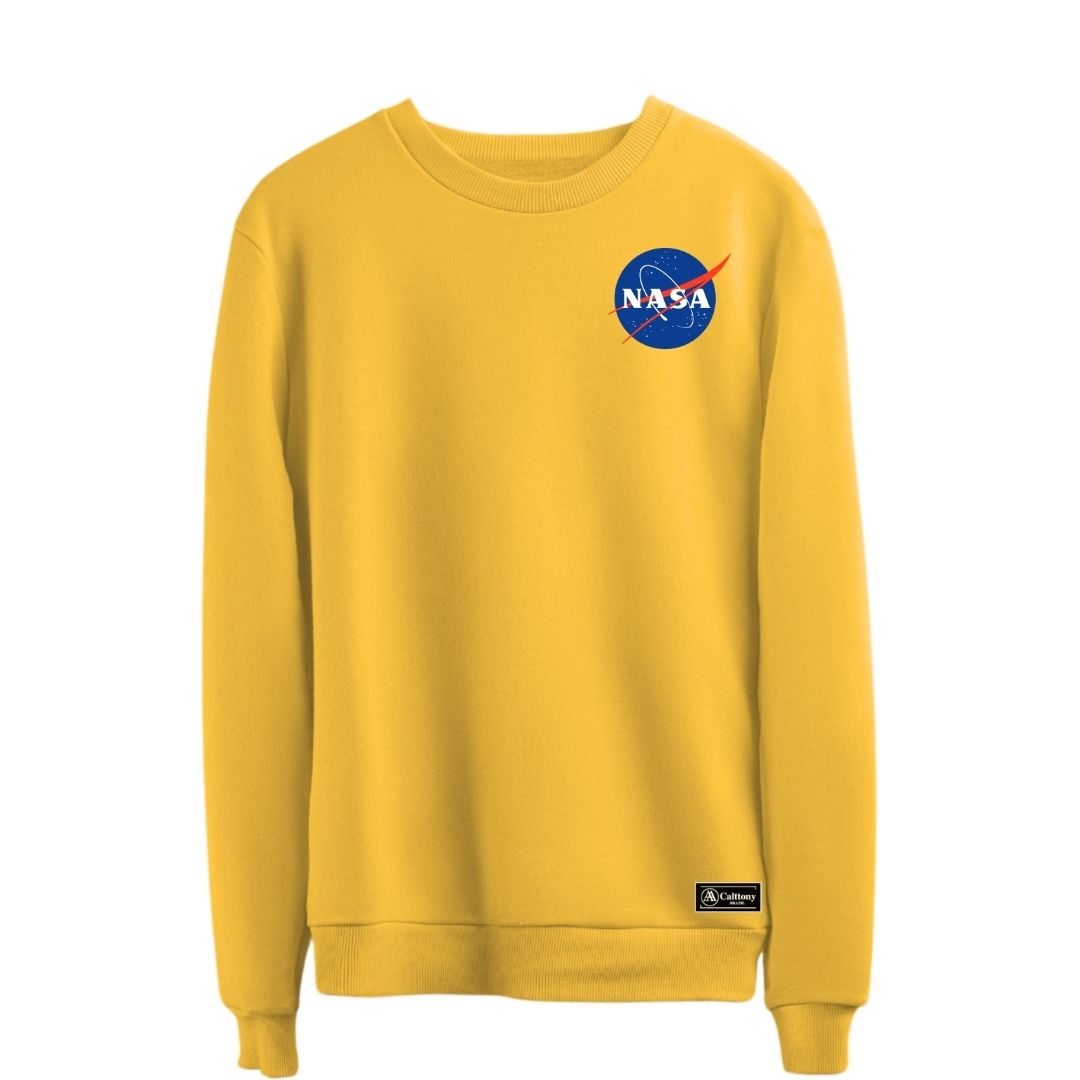 Blusão Moletom Nasa Masculino E Feminino Personalizado Sem Capuz Gola Redonda