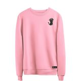 Blusão Moletom Pirata Gato Masculino E Feminino Personalizado Sem Capuz Gola Redonda