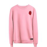 Blusão Moletom Coração Masculino E Feminino Personalizado Sem Capuz Gola Redonda