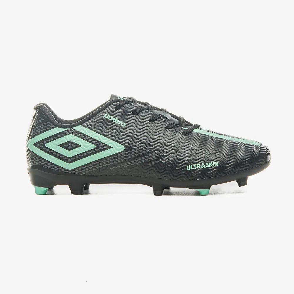 Chuteira Umbro Campo Ultraskin Preto/verde Claro/grafite 042