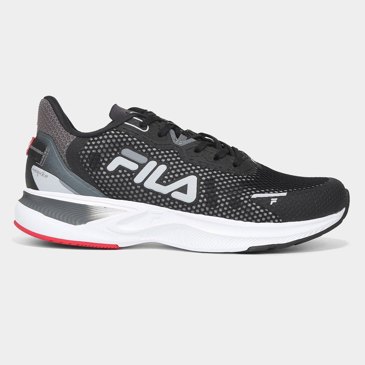 Tenis Fila Racer Marker Mar/azl/lima - Preto/vermelho/prata - 44