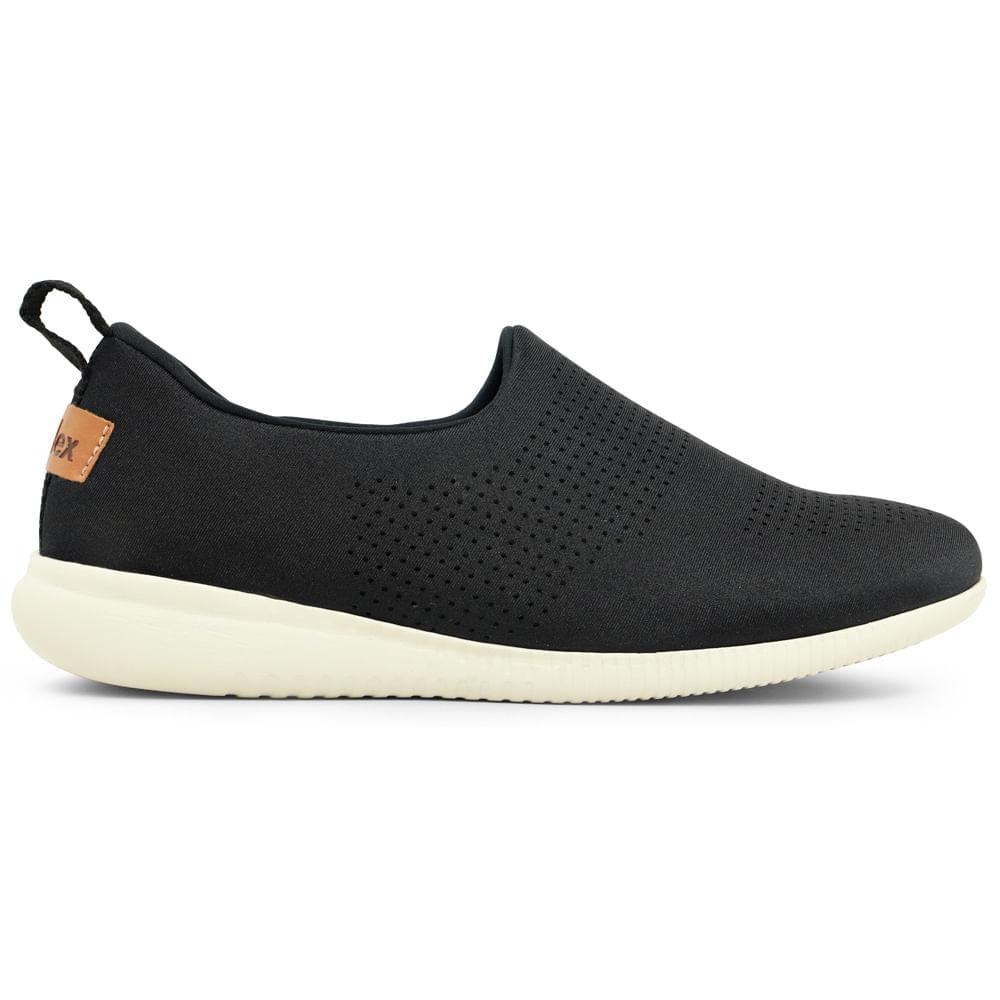 Tenis Usaflex Slip On Elastano Preto 039