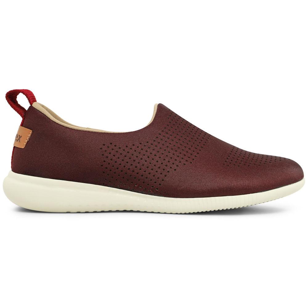 Tenis Usaflex Slip On Elastano Vinho 036