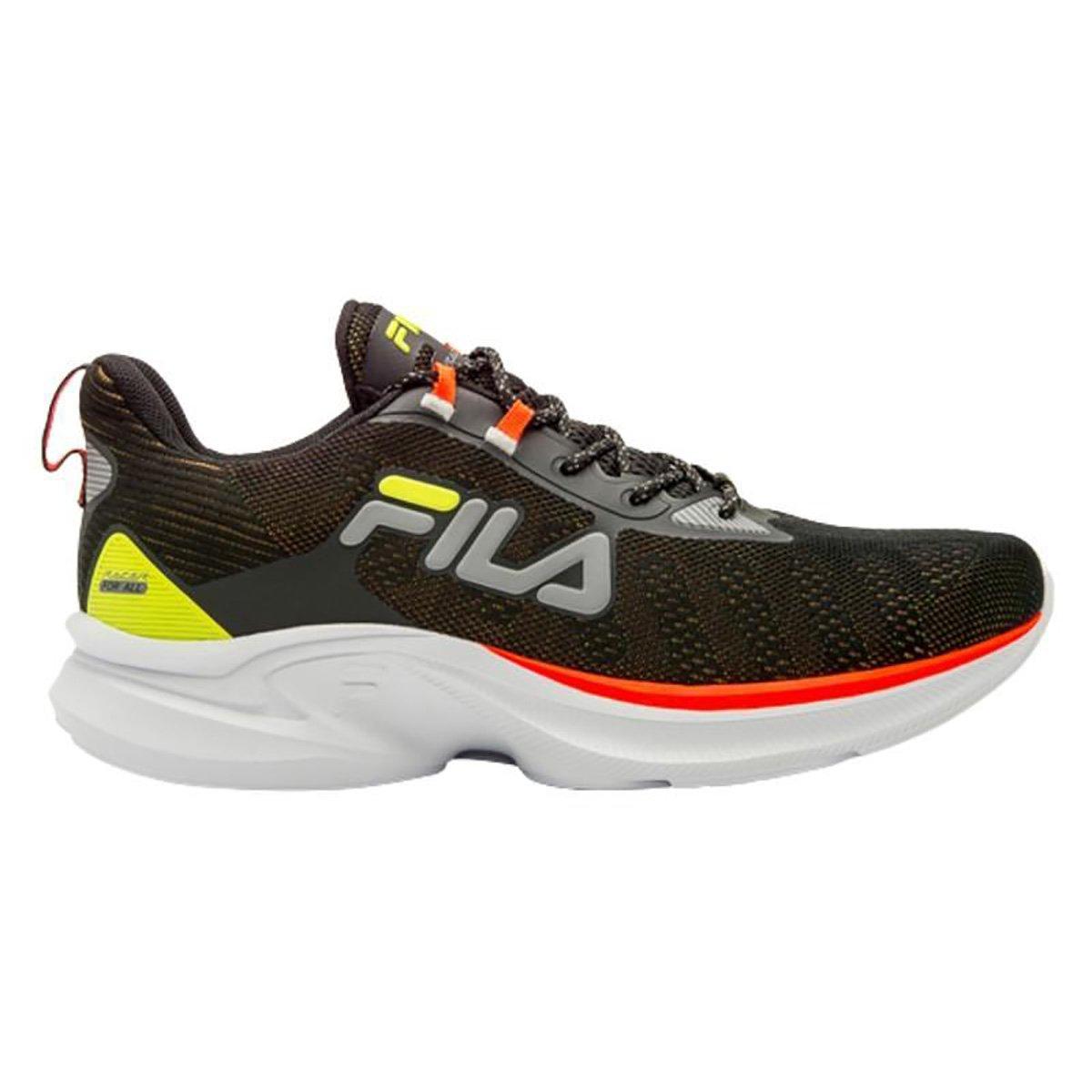 Tenis Fila Racer For All Masculino Preto/limao/coral 039