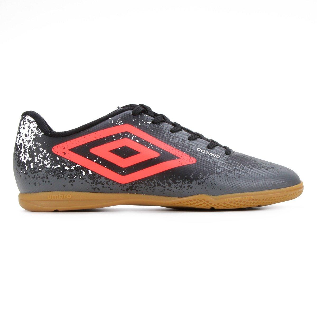 Chuteira Umbro Futsal Cosmic Grafite/coral/preto 041