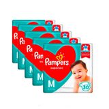 Kit Fralda Pampers Supersec  Médio Com 150 Unidades