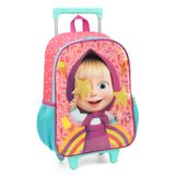 Mochila De Carrinho Salmao Marsha E Urso