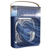 Ventilador Portátil Multifuncional Umidificador Aromatizador Climatizador De Ar Com Iluminação Led