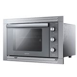 Forno Elétrico De Embutir 44 Litros Atlas U.top Com Limpa Fácil E Moldura Em Aço Inox Prata 110v