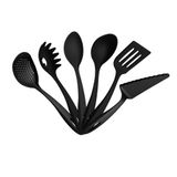 Jogo De Utensílios 6 Peças Para Cozinha Em Nylon Preto Tramontina