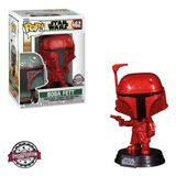 Funko Pop Star Wars The Mandalorian  Boba Fett Red Chrome