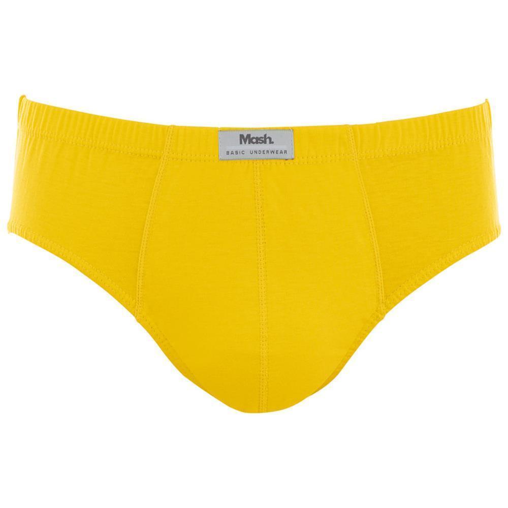 Cueca Slip Algodão Lisa - Amarelo - Xxgg