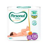 Fralda Descartável Personal Baby Premium Protection 3d Mega Xxg 24 Unidades