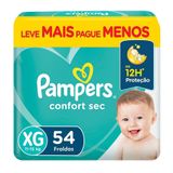 Fralda Descartável Pampers Confort Sec Super Xg 54 Unidades