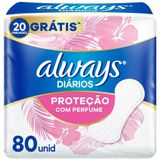 Protetor Diário Always Com Perfume 80 Unidades