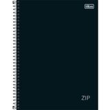 Caderno Espiral Tilibra Universitário Capa Dura Zip Preto 1 Matéria 80 Folhas - Embalagem Com 4 Unidades