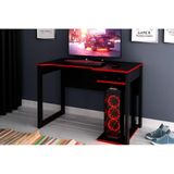 Mesa De Computador Gamer Me4161 Preto/vermelho - Tecno Mobili