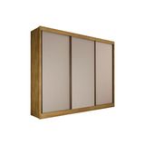 Guarda Roupa Casal 3 Portas De Correr E 6 Gavetas Diamond/londres Freijo Cumaru C/ Fendi - Novo Horizonte